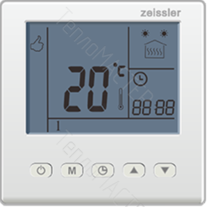 ZEISSLER Программируемый термостат комнатный М7 220В/3А с дат. воздуха и вын. дат. тепл. пола (1/64)