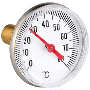 TIM Термометр с гильзой \"малый\" диапазон измерения от  0 до 80 гр присоединение 1/4\" (1/60)